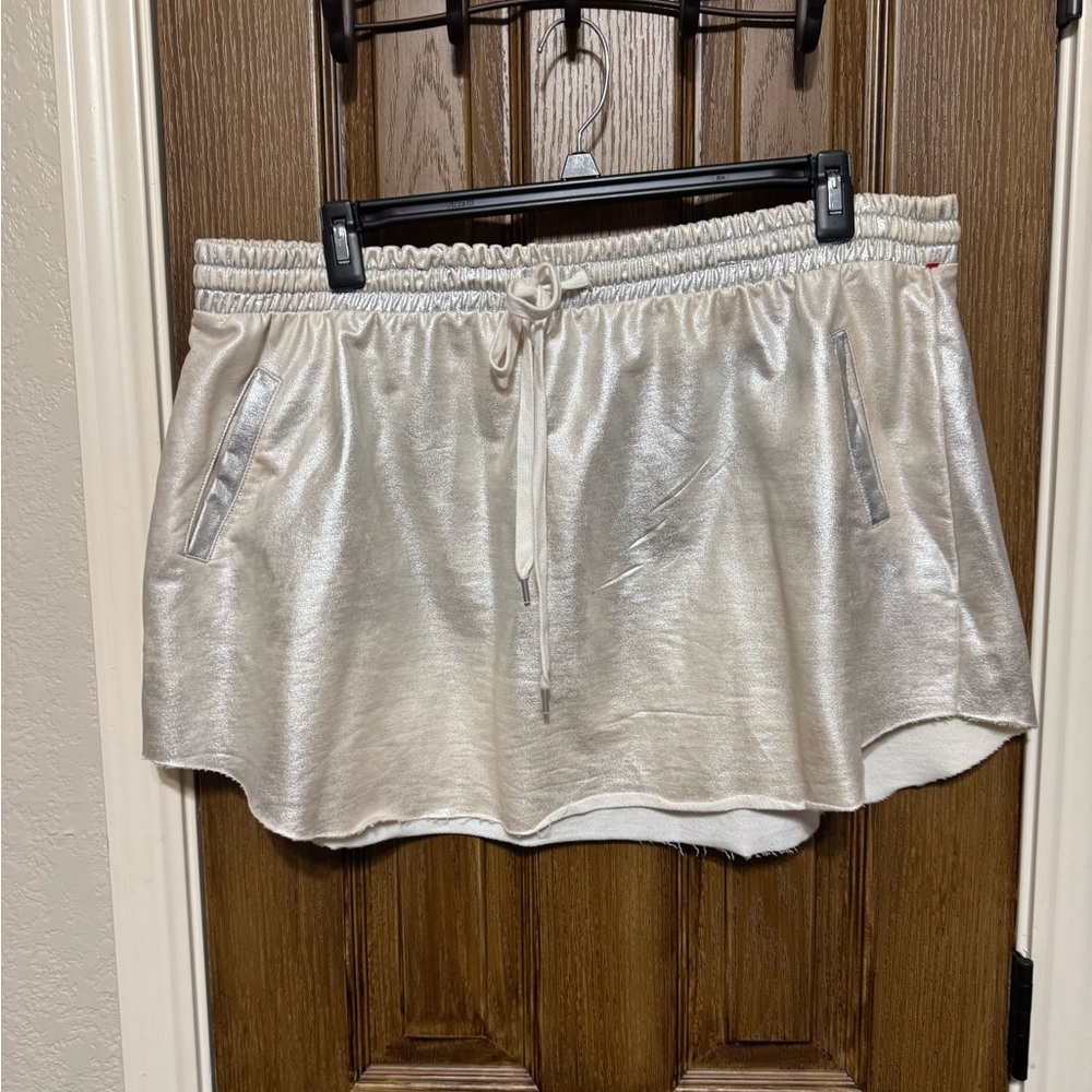 Forever 21 Silver Mini Skirt